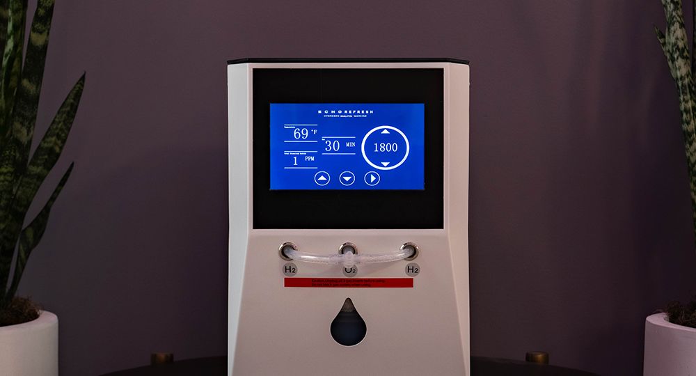 hydrogen therapy machine in serene setting at SoulSpace in Cleveland