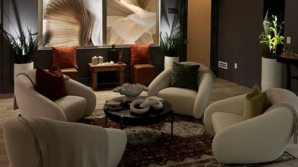 lounge area at SoulSpace Wellness Center in Cleveland