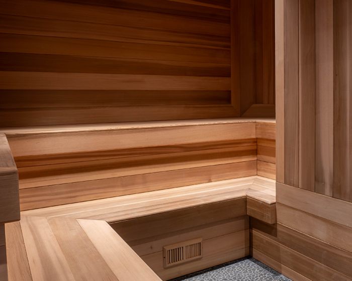 sauna at SoulSpace in Cleveland