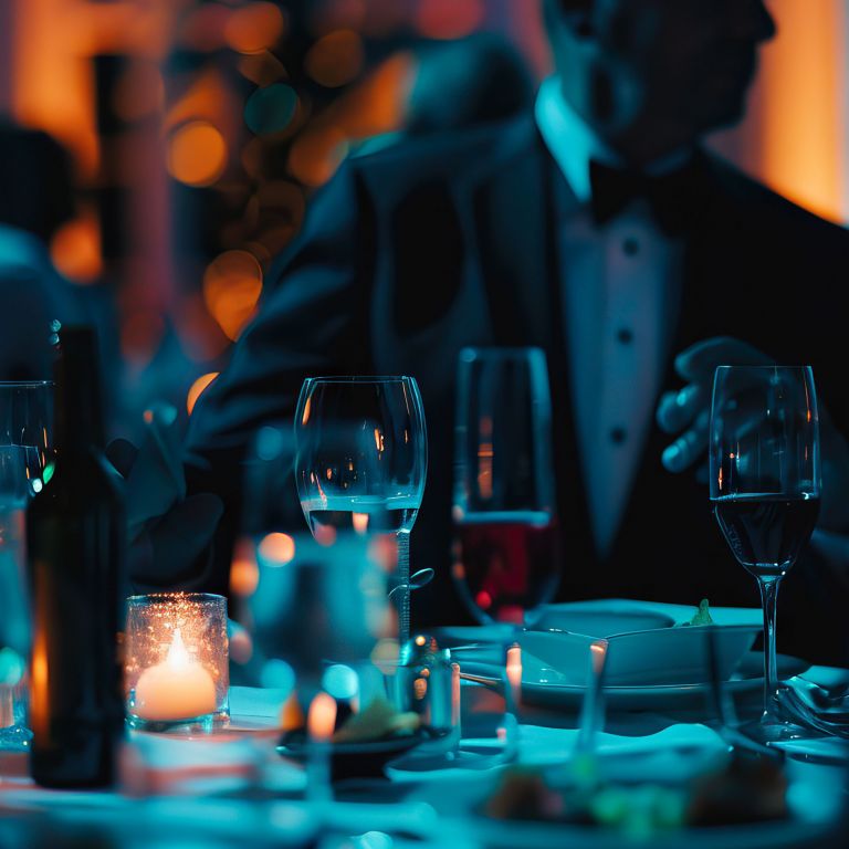 men in tux at reception venue in cleveland