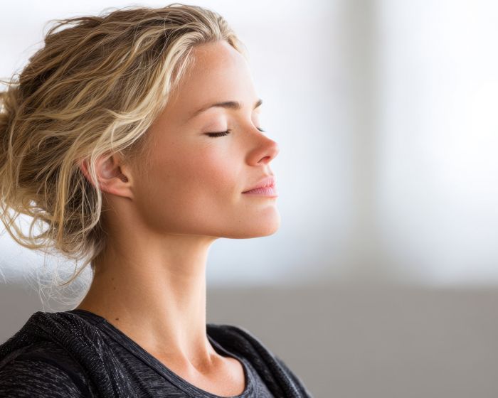 woman relaxing through SoulSpace Cleveland modalities