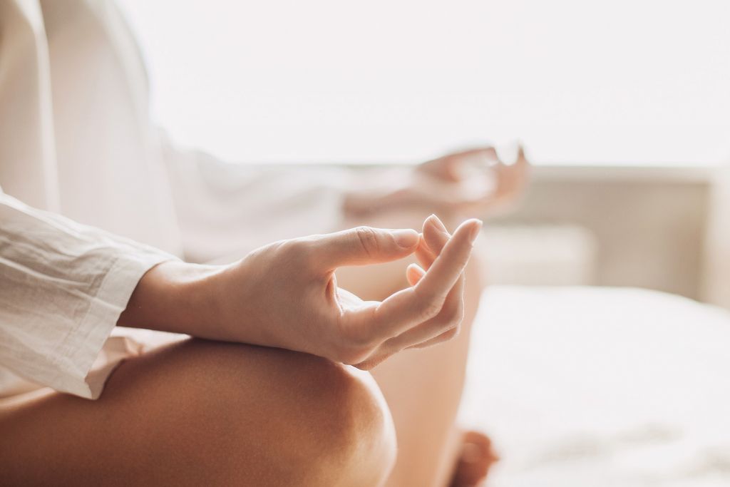 woman meditating
