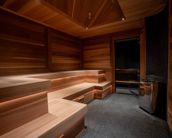 traditional sauna at SoulSpace Cleveland