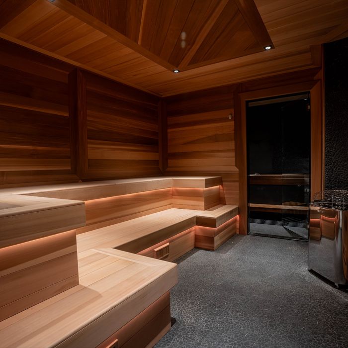 traditional sauna at SoulSpace Cleveland