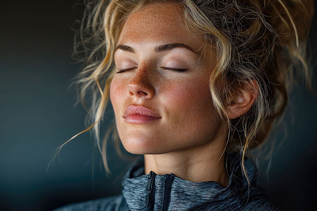 woman meditating as part of biohacking routine at SoulSpace Cleveland