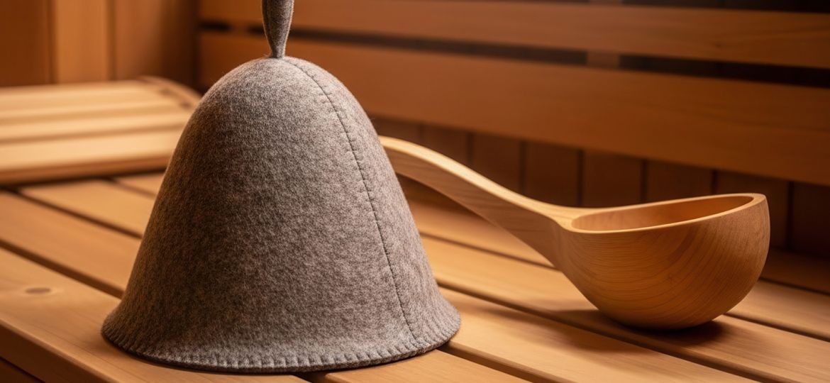 sauna hat in traditional sauna at SoulSpace Cleveland